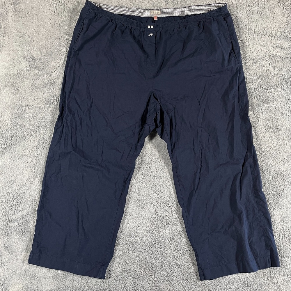J.Crew Lounge Pants Womens 3X Navy Pockets Elastic Waist Relaxed Straight-Leg